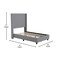 Merrick Lane Bramlett Modern Platform Bed - Gray Faux Linen - Queen - Padded Wingback Headboard - 6" Floor Clearance - Wood Support Slats - No Box Spring Needed